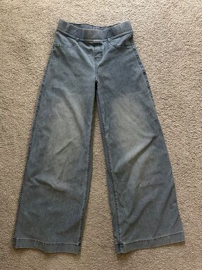 H&M Baggy Wide Leg Jeans in Light Blue Denim